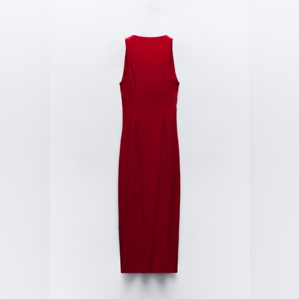 NWT Women’s Zara Midi Velvet Dress- $75 - Picture 8 of 10